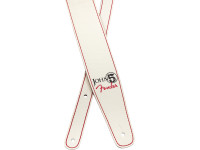 Fender John 5 Leather Strap White and Red